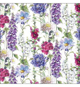 Servetten 20pcs / 33 x 33cm, Flower tendril