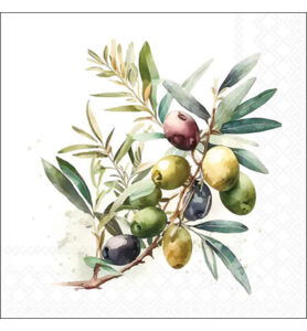 Servetten 20pcs / 33 x 33cm, Olive branch