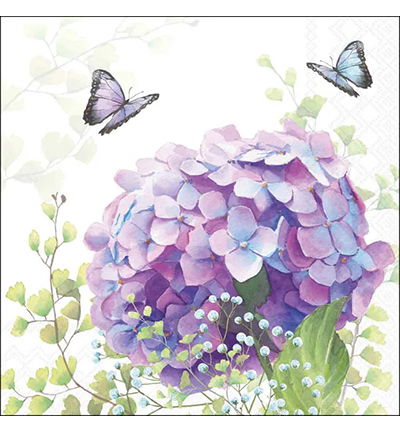 Servetten 20pcs / 33 x 33cm, Hydrangea ball
