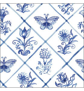 Servetten 20pcs / 33 x 33cm, Diamond shaped tiles