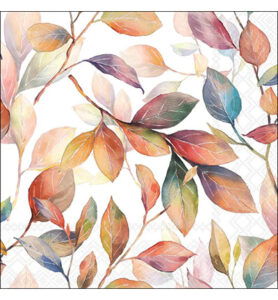 Servetten 20pcs / 33 x 33cm, Colourful leaves