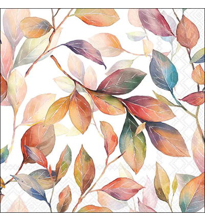 Servetten 20pcs / 33 x 33cm, Colourful leaves