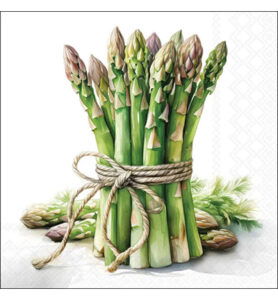 Servetten 20pcs / 33 x 33cm, Culinary asparagus