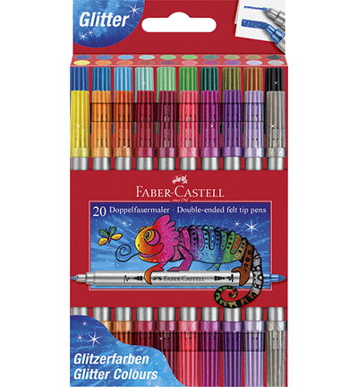 Viltstift FC Duo 20 stuks glitter