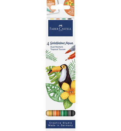 Duo aquarelmarker FC Goldfaber kartonetui 4 stuks Tropical