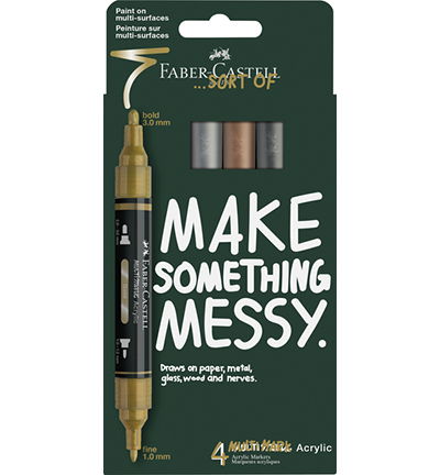Acrylmarker FC Multimark 4 stuks Metallic kartonetui