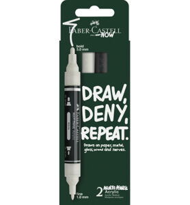 Acrylmarker FC Multimark 2 stuks zwart/wit kartonetui