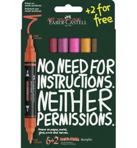 Acrylmarker FC Multimark Flame kartonetui 6+2