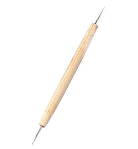 Embossing stencil tool with Wooden handle, Ø1.2mm & Ø1.8mm