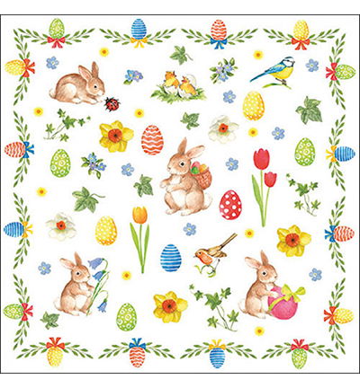 Servetten 20pcs / 33 x 33cm, Easter collage