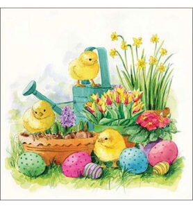 Servetten 20pcs / 33 x 33cm, Curious chicks