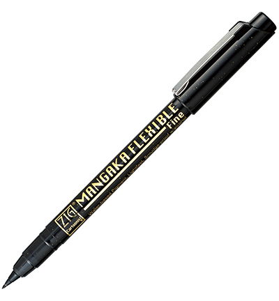Zig Mangaka Flexible Fine Brush, Sepia