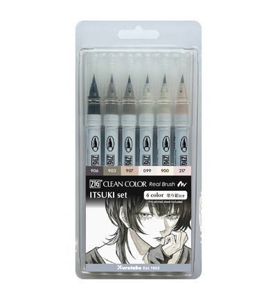 Clean Color Real Brush + Itsuki, 6 color Set