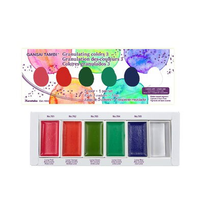 Gansai Tambi Granulating Colors 3, 5 Colors set