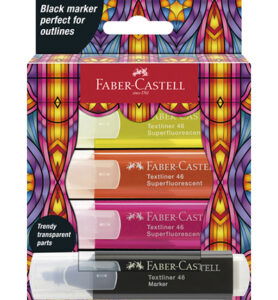 Faber-Castell markeerstift Glassy set á 4 markers