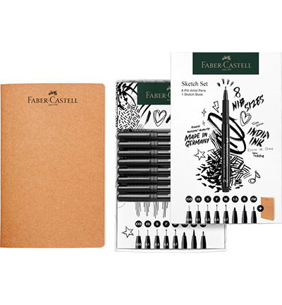 Tekenset FC Pitt Artist Pen Assorti 8 pcs