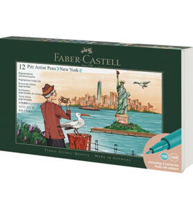 Tekenstift FC Pitt Artist Pen Brush New York, set 12 stuks
