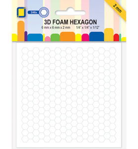 3D Foam Hexagon, 246pcs / 6mm x 6mm x 2mm