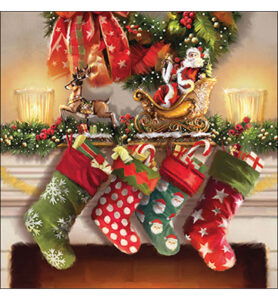 Servetten 20pcs / 33 x 33cm, Hanging stockings
