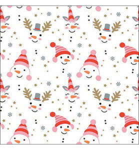 Servetten 20pcs / 33 x 33cm, Funny snowmen