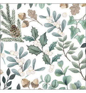 Servetten 20pcs / 33 x 33cm, Collection of leaves