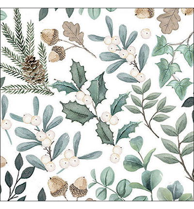 Servetten 20pcs / 33 x 33cm, Collection of leaves