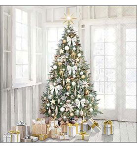 Servetten 20pcs / 33 x 33cm, Modern Christmas tree