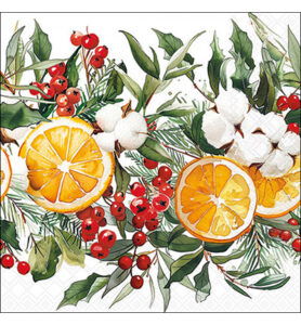 Servetten 20pcs / 33 x 33cm, Winter oranges