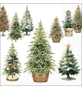 Servetten 20pcs / 33 x 33cm, Tree collection