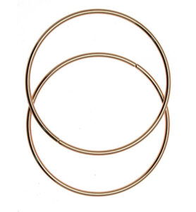 Metal bag hands x2 ø 16cm, Gold