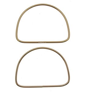 Metalen handvatten voor tas x2 ø 14x10cm, Gold