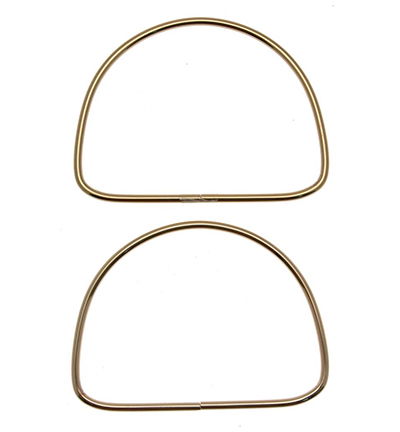 Metalen handvatten voor tas x2 ø 14x10cm, Gold