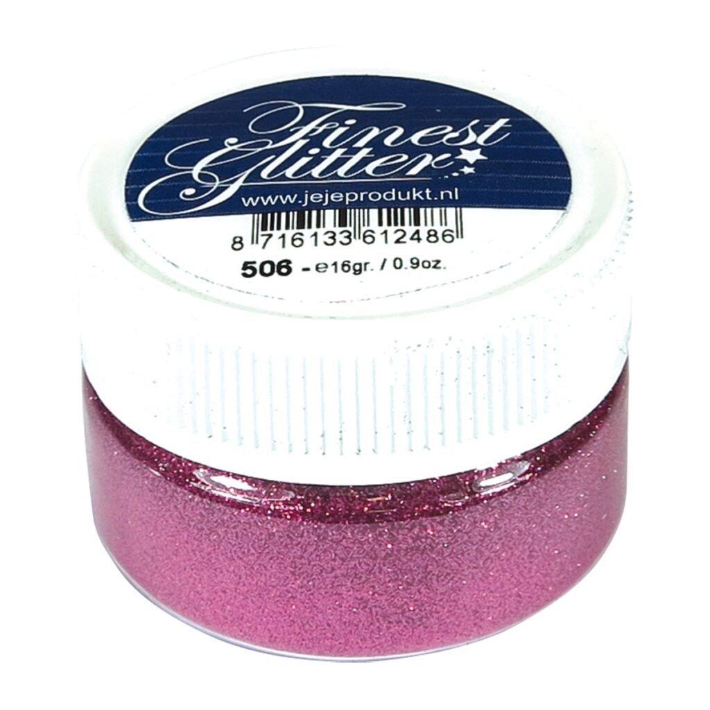 Finest Glitter roze, potje 16 gram (5.0506)