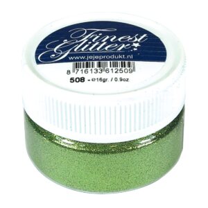 Finest Glitter olijf groen, potje 16 gram (5.0508)