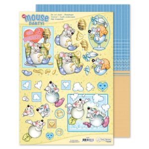 MRJ Mouse Party 3D stansvel + potpourri papier (9.0061)