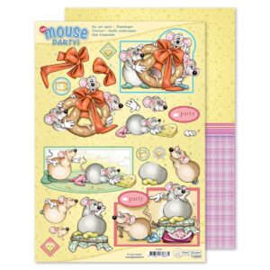 MRJ Mouse Party 3D stansvel + potpourri papier (9.0062)