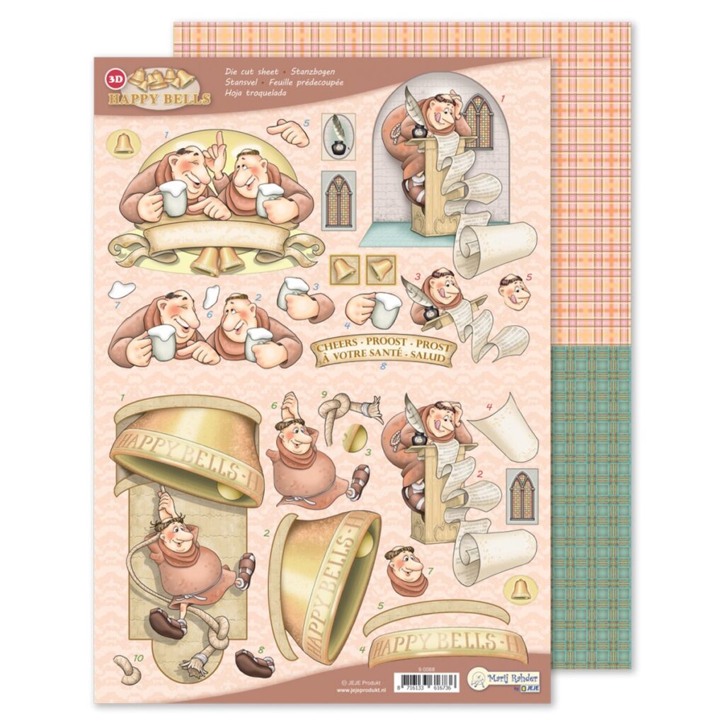 MRJ Happy Bells 3D stansvel + potpourri papier (9.0068)