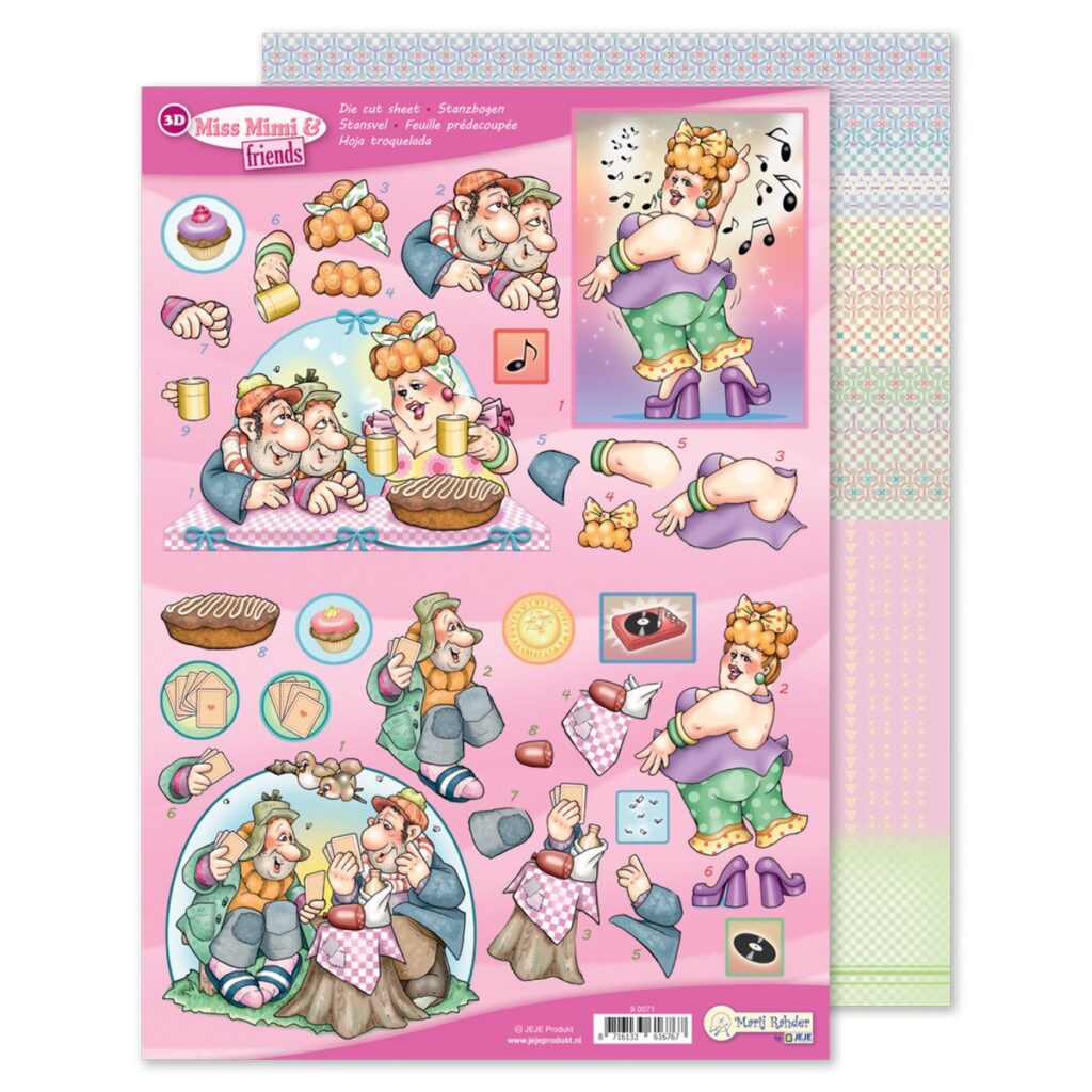 MRJ Miss Mimi 3D stansvel + potpourri papier (9.0071)