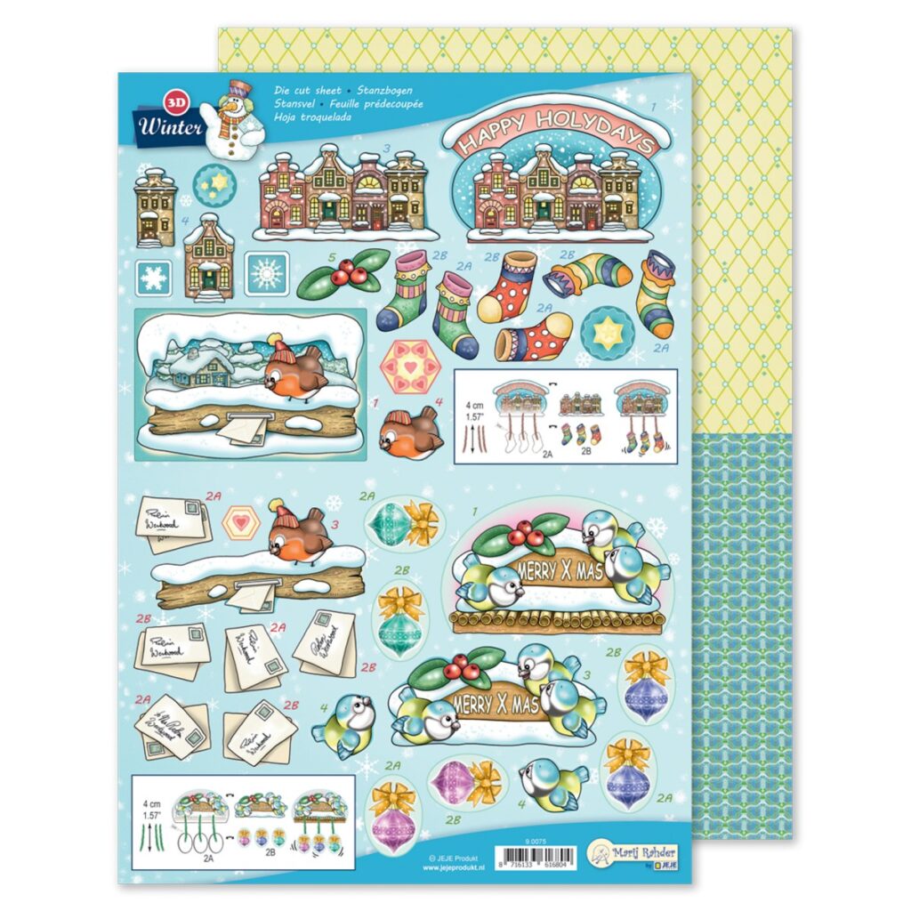 MRJ Winter 3D Stansvel + Potpourri papier (9.0075)