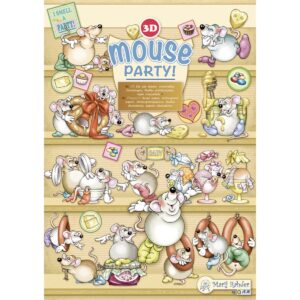 MRJ Mouse Party 5x 3D Stansvellen + Potpourri papier (9.0080)