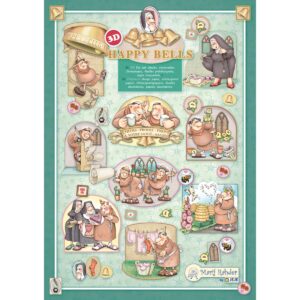 MRJ Happy Bells 3x 3D stansvellen + potpourri papier (9.0105)