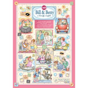 MRJ Bill & Betty 3x 3D stansvellen + potpourri papier (9.0106)