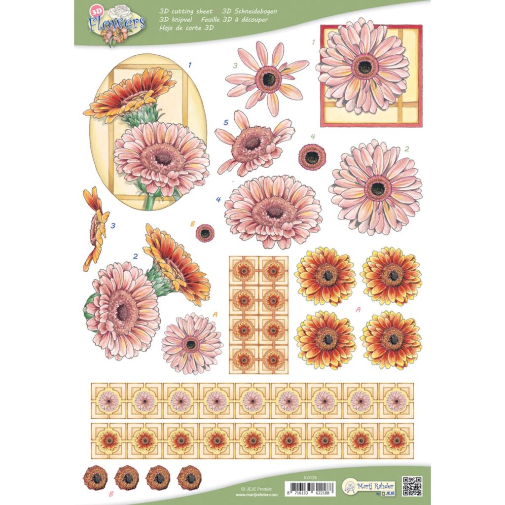 MRJ Flowers 10x 3D knipvellen (9.0128)