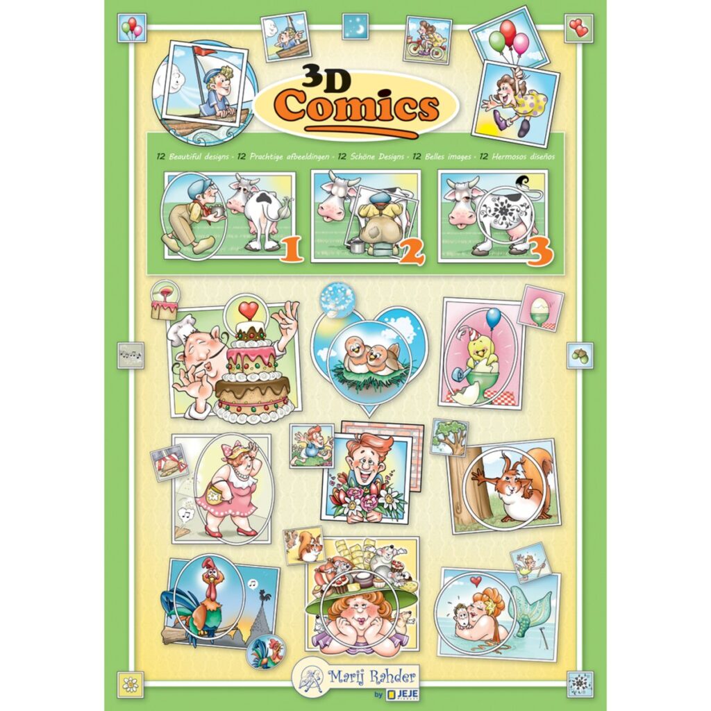 MRJ 3D Comics 6x 3D Knipvellen (9.0155)
