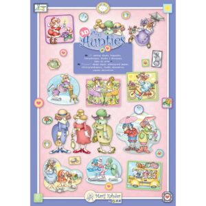 MRJ The Aunties 4x 3D knipvellen + potpourri papier (9.0156)