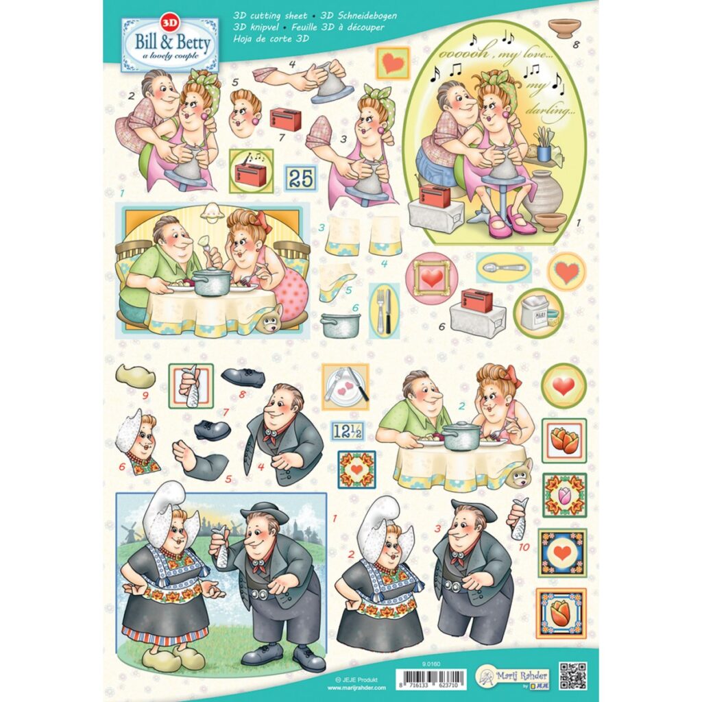 MRJ Bill & Betty 10x 3D knipvellen (9.0160)