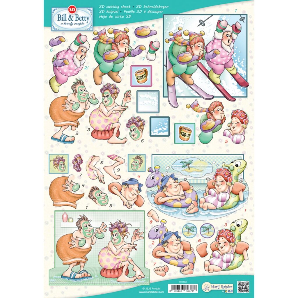 MRJ Bill & Betty 10x 3D knipvellen (9.0162)