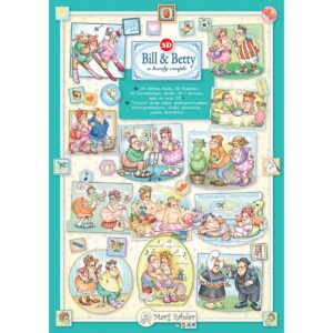 MRJ Bill & Betty 4x 3D knipvellen + potpourri papier (9.0164)