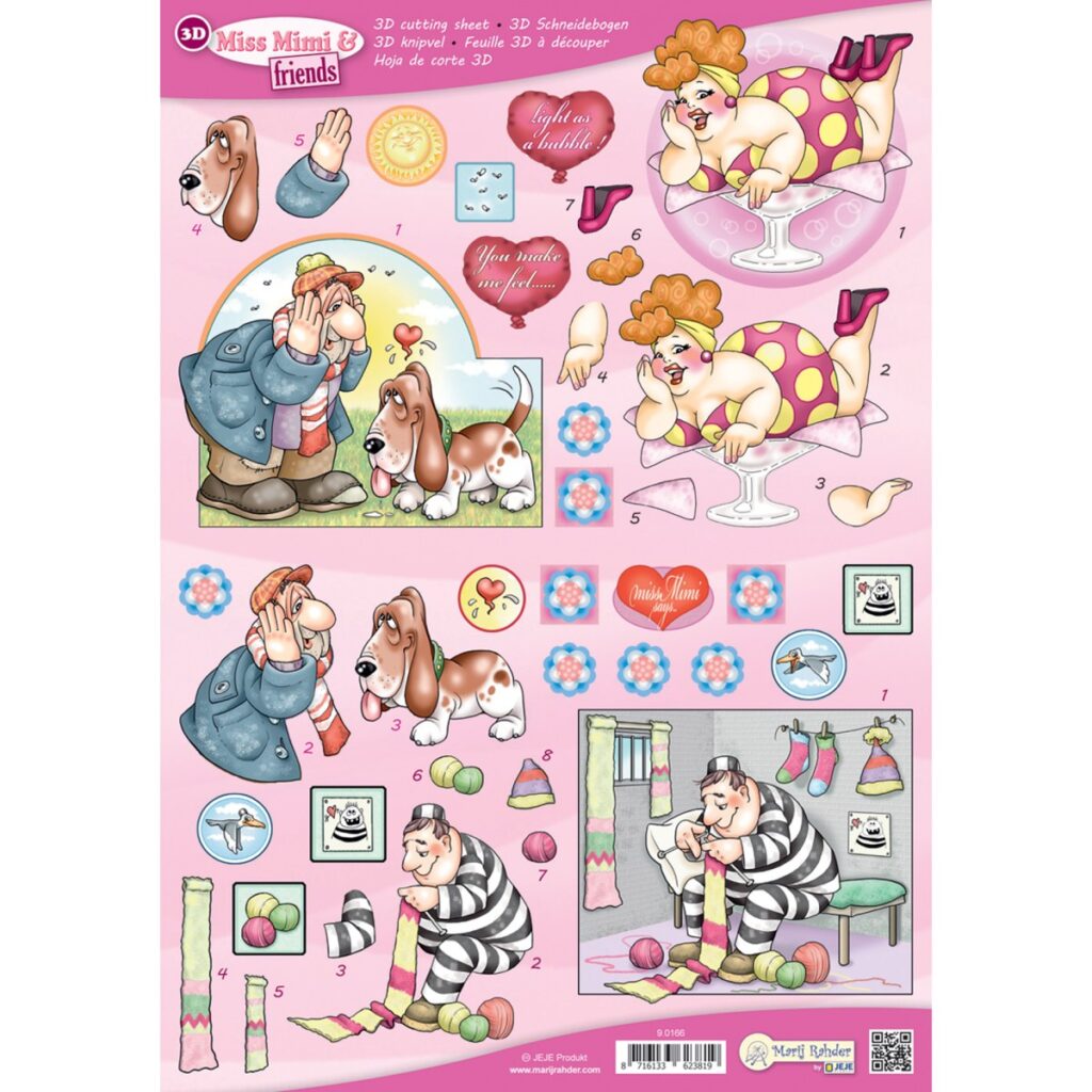 MRJ Miss Mimi & Friends 10x 3D knipvellen (9.0166)