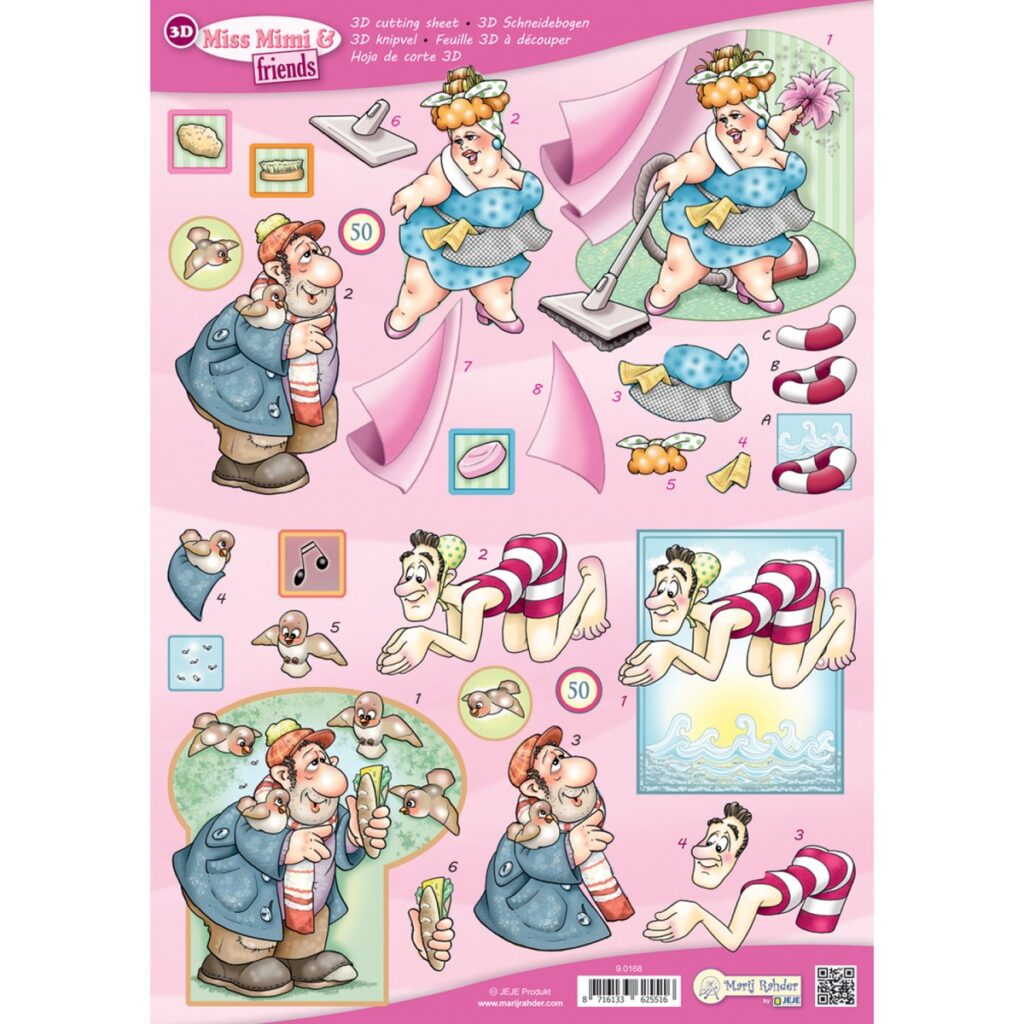 MRJ Miss Mimi & Friends 10x 3D knipvellen (9.0168)
